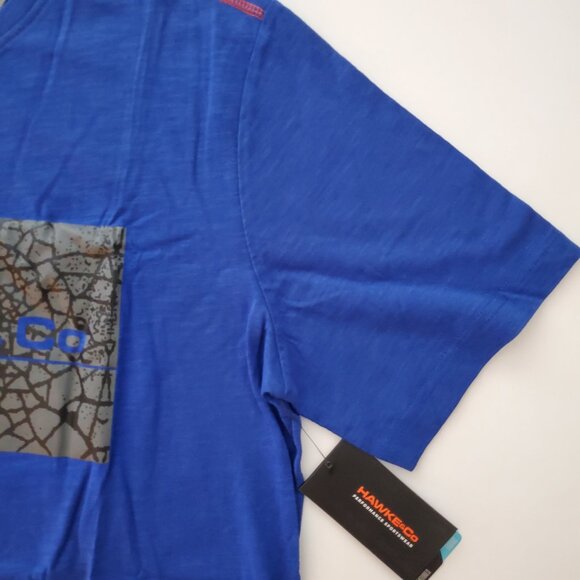 Hawke & Co Men's Performance Sportswear Short Sleeve Graphic T-Shirt Blue Size M - Picture 4 of 5